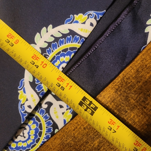 Crown & Ivy Navy Blue Patterned Dress - Size 12 - Picture 3 of 9